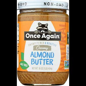 Once Again i` N[~[ [Xg A[h o^[AA 16 IX Once Again Natural Creamy Roasted Almond Butter, Unsweetened and Salt-Free 16 Ounce
