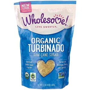 Wholesome Sweeteners I[KjbN Turbinado A24 IX Wholesome Sweeteners Organic Turbinado Raw Cane Sugar, 24 oz