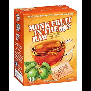 Nt[c [J[ÖA40 (4pbN) Monk Fruit In The Raw Zero Calorie Sweetener, 40 Count Boxes (PACK OF 4)