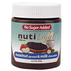 Nutilight Y Pgth[ȃw[[ibcXvbhƃ~N`R[g 11IX (2pbN) Nutilight No Sugar Added Keto-friendly Hazelnut Spread and Milk Chocolate 11 Ounces (Pack of 2)