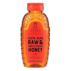 Nature Nate's Nate's 100% Pure, Raw & Unfiltered Honey - Award-Winning Taste, 16oz.Squeeze Bottle (6-Pack)