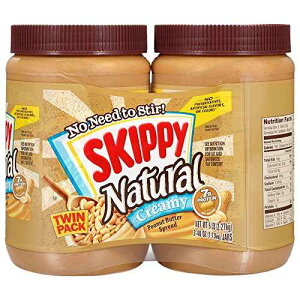 SKIPPY i` N[~[ s[ibc o^[ Xvbh cCpbN 2 pbNA5 |h SKIPPY Natural Creamy Peanut Butter Spread Twin Pack 2-Pack, 5 LB