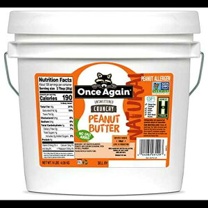Once Again NaturalAJJs[ibco^[A9|hoPc - A - Oet[FAr[KAR[VA`qg݊F؍ς Once Again Natural, Crunchy Peanut Butter, 9lb Bucket - Sal