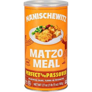 Manischewitz Matzo Meal, 27 Ounce Resealable Canister Kosher For Passover