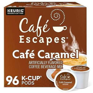 Cafe Escapes Cafe Escapes Cafe Caramel, Keurig Single-Serve K-Cup Pods, 96 Count