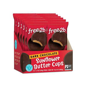 ������ 2b �_�[�N �`���R���[�g �T�� �J�b�v �O���e���t���[�A�����i�t���[�A�i�b�c�t���[�A�哤�t���[ - 2 �J�b�v �p�b�P�[�W (12 �p�b�N) (���v 24 �J�b�v) Free 2b Dark Chocolate Sun Cups Gluten-Free, 