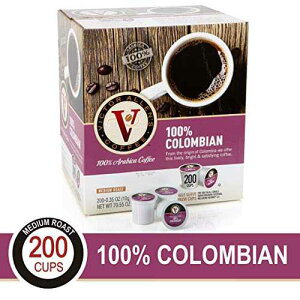 Victor Allen �R�[�q�[�A100% �R�����r�A �V���O���T�[�u K �J�b�v�A200 �J�E���g (2.0 �L���[���O �r�[���ƌ݊�������) Victor Allen Coffee, 100% Colombian Single Serve K-cup, 200 Count (Compatible with 2.0 Keurig Brewers)
