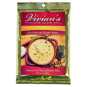 �O���e���t���[ �N���[�� �I�u �`�L�� �X�[�v & �O���C�r�[ �~�b�N�X - �����i�s�g�p�A�퉷�ۑ��\�A�����~�b�N�X by Vivian's Live Again Gluten Free Cream of Chicken Soup & Gravy Mix- Dairy Free, Shelf Stable, Powd