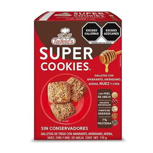 Taifelds Super Healthy Cookies with Sweetened Honey Pecans, Amaranth, Oats, Cranberries & Chia. No Preservatives and Low in Cholesterol