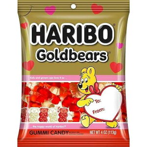 Haribo of America Valentine's Day Red and White Goldbears, 4 Ounce (Pack of 12)