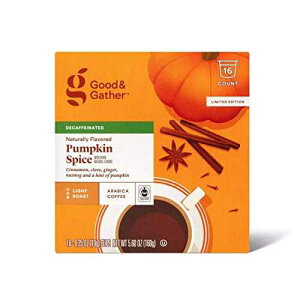 Good & Gather JtFCX pvL XpCX ArJ R[q[ 16-0.35 IX Jbv Good & Gather Decaffeinated Pumpkin Spice Arabica Coffee 16-0.35oz Cups