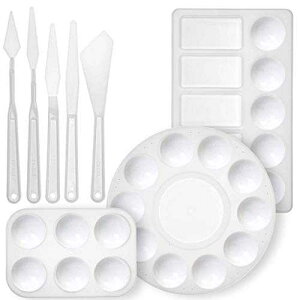 Glokers �y�C���g�p���b�g�ƃy�C���g�i�C�t�Z�b�g - �y�C���g�g���C 3 �ƃy�C���g�i�C�t 5 �{ - �������ނ̃y�C���g�ɍœK - ��l�Ǝq�������̃v���̉�� Glokers t Palette and ting Knife Set - 3 t 