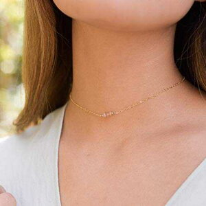 14K �S�[���h�t�B���h�̏�i�ȃT���X�g�[���W�F���X�g�[���`���[�J�[�l�b�N���X - 12 �C���`�A2 �C���`�̒��߉\�ȃG�N�X�e���_�[�t�� Dainty sunstone gemstone choker necklace in 14k gold fill - 12 with 2 ad