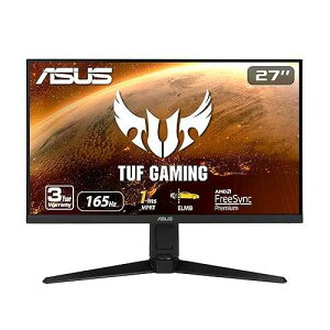 ASUS TUF Gaming VG279QL1A 27 HDR Gaming Monitor, 1080P Full HD, 165Hz (Supports 144Hz), IPS, 1ms, FreeSync Premium, DisplayHDR 400, Extreme Low Motion Blur, Eye Care, HDMI DisplayPort, BLACK