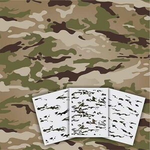Redleg Camo OCP 11X14 3 Piece Camo Stencil Kit Scorpion W2 Army Airbrush