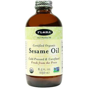 ??? - ??? ??? ?? - ?? ??? ?? ??? ??? - ??, ?? & ? GMO - 251.36ml ??? Flora - Certified Organic Sesame Oil - Cold-Pressed Cooking Oil with Essential Fatty Acids - Vegan, Kosher & Non
