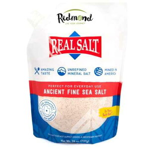 REDMOND ���A���V�[�\���g - �V�R�������O���e���t���[�t�@�C���A26�I���X�|�[�`�i1�p�b�N�j REDMOND Real Sea Salt - Natural Unrefined Gluten Free Fine, 26 Ounce Pouch (1 Pack)