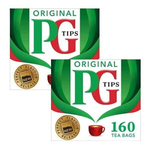 Brooke Bond PG Tips,Tea Bag, 160-Count Boxes (Pack of 2)