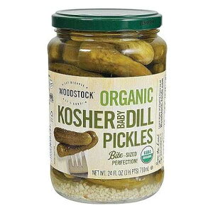 ???? ??? ?? - ?? ? - ??? - 6? ??? - 680.4g Woodstock Farms Woodstock Organic Pickles - Kosher Dill - Baby - Case of 6 - 24 oz.