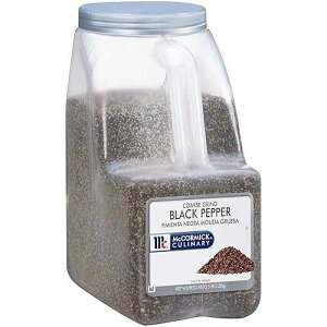 McCormick Culinary Coarse Grind Black Pepper, 5 lb - Five Pound Container of Coarse Ground Black Pepper with Woody Flavor, Best on Steaks, Salad Dressings and Rubs McCormick Culinary Coarse Grind Black Pepper, 5 lb -