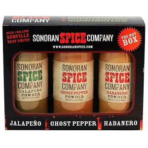 �S�[�X�g�y�b�p�[ - �n�o�l�� - �n���y�[�j�� 3.75 �I���X �p�E�_�[ �M�t�g�{�b�N�X Sonoran Spice Ghost Pepper - Habanero - Jalapeno 3.75 Oz Powder Gift Box
