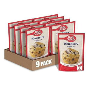 �x�e�B �N���b�J�[ �u���[�x���[ �}�t�B�� �~�b�N�X�A6.5 �I���X (9 �p�b�N) Betty Crocker Blueberry Muffin Mix, 6.5 oz (Pack of 9)