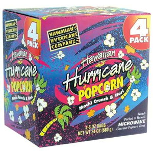 �n���C�A�� �n���P�[�� �d�q�����W �|�b�v�R�[�� 4�p�b�N Hawaiian Hurricane Popcorn Hawaiian Hurricane Microwave Popcorn 4 Pack