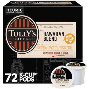 Tully's Coffee Hawaiian Blend Keurig Single-Serve K-Cup Pods, Medium Roast, 72 Count: ??? ?? ???? ??? ??? ?? ?? K-? ??, ??? ???, 72?? Tully's Coffee Hawaiian Blend Keurig Single-Serve K-Cu