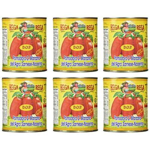 San Marzano Dop Authentic Whole Peeled Plum Tomatoes (6 Pack), 1.75 Pound (Pack of 6) REGA San Marzano Dop Authentic Whole Peeled Plum Tomatoes (6 Pack), 1.75 Pound (Pack of 6)