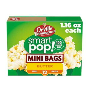 Orville Redenbacher�fs Microwave Popcorn SmartPop! Mini Bags, Butter Flavor, 4g Fiber Per Serving, Movie Night Supplies, 1.16 oz., 12-Count (6 Boxes) Orville Redenbacher's Orville Redenbacher s Microwave Popcorn SmartP
