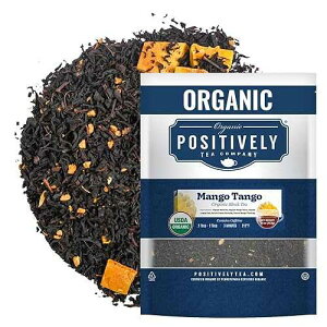 Organic Positively Tea Company�A�}���S�[�^���S�g���A���[�Y���[�t�A16�I���X Organic Positively Tea Company, Mango Tango Black Tea, Loose Leaf, 16 Ounce