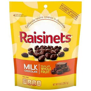 Raisinets, Milk Chocolate Covered California Raisins, 8.0 oz Resealable Bag, Bulk 8 pack