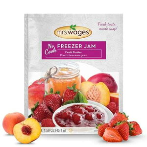 Mrs. Wages No Cook Freezer Jam Fruit Pectin Easy-To-Use Fast Results Homemade Jelly, Jams, or Freezer Jams 1.75 oz Packet (Value Pack of 12) Mrs. Wages No Cook Freezer Jam Fruit Pectin Easy-To-Use Fast Results Homema
