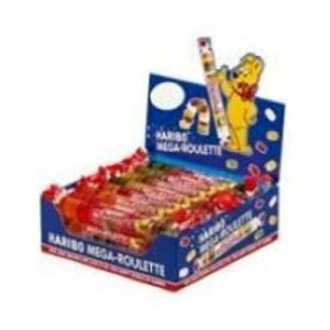 �n���{�[ ���K ���[���b�g �O�~ �L�����f�B�A1.59 �I���X -- 1 �P�[�X������ 192 �B Haribo Mega Roulette Gummy Candy, 1.59 Ounce -- 192 per case.