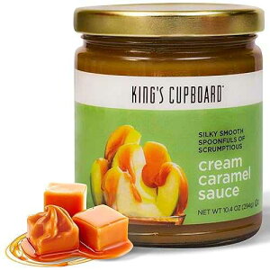 King's Cupboard Cream Caramel Sauce - The Perfect Sauce for Ice Cream, Fruit Dip, Topping Desserts, Caramel Drizzle for Coffee - Gluten-Free, Kosher, All Natural Ingredients, 10.4 oz