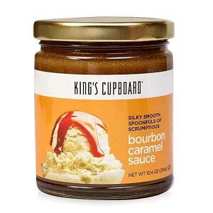King's Cupboard Bourbon Caramel Sauce - The Perfect Sauce for Ice Cream, Fruit Dip, Topping Desserts, Caramel Drizzle for Coffee - Gluten-Free, Kosher, All Natural Ingredients, Made in USA 10.4 oz King's Cupboard B
