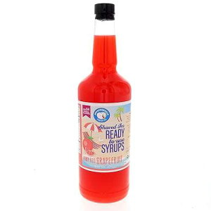?? ?? ?? ?? ?? ??? ???? ??? ? ?? ?? (946.4ml) Hypothermias Shaved Ice & Snow Cone Syrup - BPA-Free Plastic Bottle Quart (32 Fl. Oz) - Ruby Red Grapefruit - Non-GMO 100% Pure Cane Sugar,