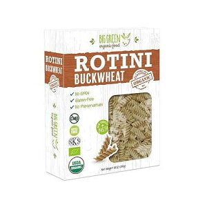 Big Green Organic Food - �I�[�K�j�b�N���Ε����e�B�[�j�A8.8�I���X�A100�����Ε��A�O���e���t���[�A���`�q�g�݊����A�r�[�K���i1�j Big Green Organic Food- Organic Buckwheat Rotini, 8.8oz, 100% buckwheat, Gluten-Fr