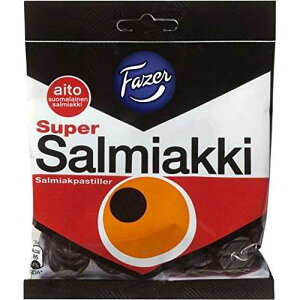 Fazer �X�[�p�[ �T���~�A�b�L �T���~�A�b�N �L�����f�B 80g 27 �p�b�N 2.8 �I���X Fazer Super Salmiakki Salmiak Candy 27 Packs of 80g 2.8 oz