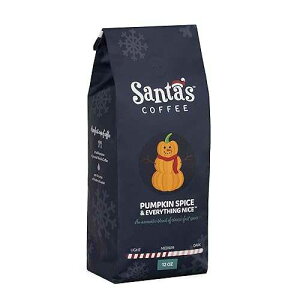 ?? ???? ? ???? ???: ? ??? ??? ?? Santa's Coffee Pumpkin Spice Blend Christmas Coffee - Medium Roast Ground Coffee, 12oz - Holiday Seasonal Blend, Festive Gift for Coffee Lovers