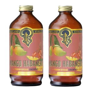 Portland Syrups Mango Habanero Syrup - Bold Mango Flavor with a Fiery Habanero Kick - Premium Beverage Concentrate for Cocktails, Mocktails, Tea, and More - 12 oz with 24 Servings (Pack of 2) P Portland Syrups Port