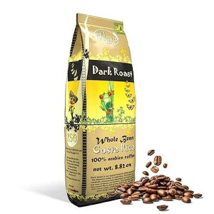 Costa Rican Coffee Dark Roast Whole Bean (8.8oz) - 100% Fresh Arabica Beans, Shade Grown & Localy Sourced - Costa Rican Souvenirs, Perfect Coffee Lover Gift EL GUSTO BY TERTULIA BRUGGE Costa Rican Coffee Dark Roast