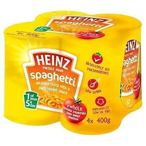 Original Heinz Spaghetti in Tomato Sauce Imported From The UK England Four Pack The Best Of British Heinz Spaghetti in Tomato Sauce