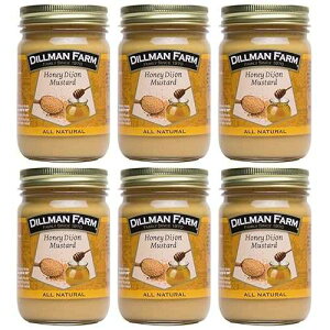 ?? ? ?? ?? ??, 14??(397g) (6? ?) Dillman Farm All Natural Honey Dijon Mustard - Gluten-Free, Non-GMO, Vegan, Kosher, Eco-Friendly, Preservative Free, Corn Syrup Free - Made in USA - 14oz (Pack of