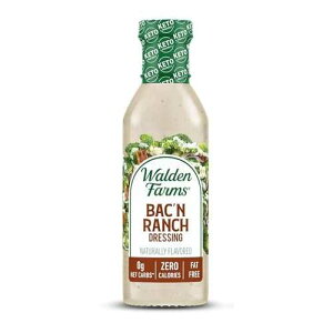 ?? ?? ??? ?? Walden Farms Bac�fn Ranch Dressing ? Low Carb, Calorie-Free, Gluten-Free, Keto-Friendly, Sugar-Free, Fat-Free, Dairy-Free Smoky Bacon Ranch Flavor ? 12 oz Bottle