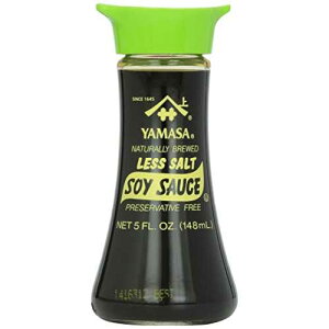 ���}�T�ݖ��A�V�R���������A�h���ܕs�g�p�A�K���X�f�B�X�y���T�[����A5�t�ʃI���X�i1�p�b�N�j Yamasa Soy Sauce, Naturally Brewed Less Salt Low Sodium Preservative Free in Glass Dispenser, 5 fl oz (Pack of 1)