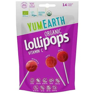 Yummy Earth �r�^�~�� C �����|�b�v�A�O���e���t���[�A3 �I���X (6 �p�b�N) YumEarth Yummy Earth Vitamin C Lollipops, Gluten Free, 3-ounces (Pack of 6)