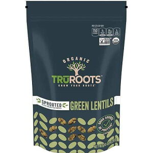 TruRoots Organic Sprouted Green Lentils, 10 Ounces (Pack of 6), Certified USDA Organic, Non-GMO Project Verified