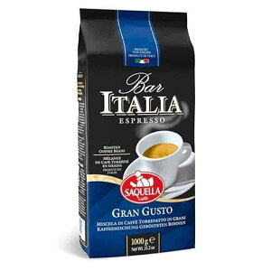 Saquella Kaffee Bar Italia Gran Gusto Espresso Coffee Beans, 1kg (2.2 lb) Authentic Italian Espresso Full-Bodied Aroma & Smooth Crema Perfect for Espresso Machines Saquella Kaffee Bar Italia Gran Gusto Espresso Coffee B