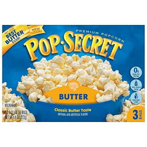�|�b�v �V�[�N���b�g �o�^�[ 3 �p�b�N �d�q�����W�p�|�b�v�R�[�� 9.6 �I���X Pop Secret Butter 3 pk Microwave Popcorn 9.6oz